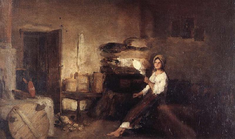 Nicolae Grigorescu Peasant Woman in her House France oil painting art